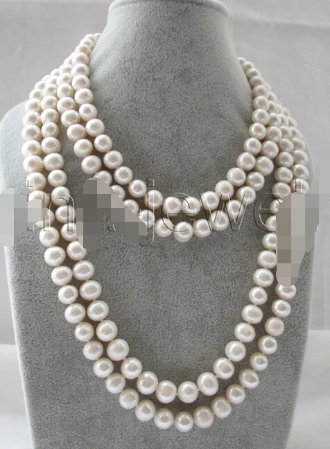 huij 002297 Beautiful 83" 10-11mm natural white round freshwater pearl necklace
huij 002297 Beautiful 83" 10-11mm natural white round freshwater pearl necklace