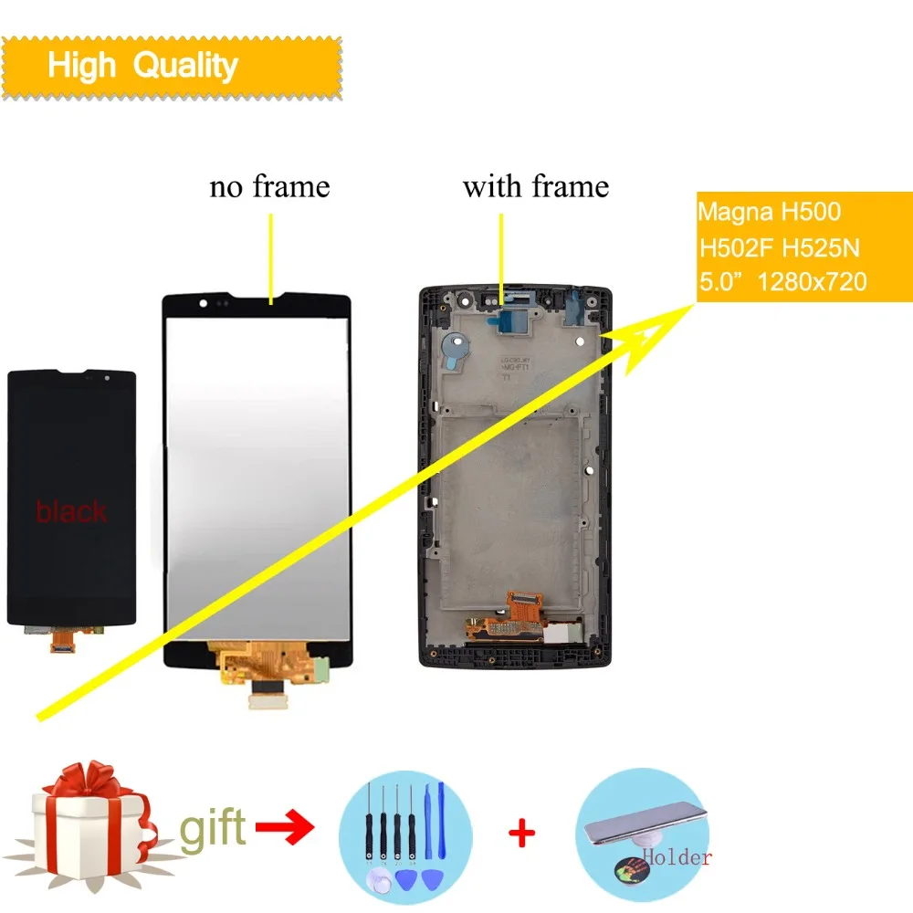 LCD For LG Magna Display Magna H502F LCD H525N Touch Screen Digitizer H500 H502 original LCD Assembly with frame replacement
LCD For LG Magna Display Magna H502F LCD H525N Touch Screen Digitizer H500 H502 original LCD Assembly with frame replacement