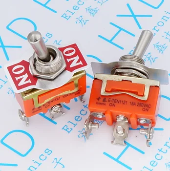 10pcs Toggle Switches E-TEN1121 250V 15A shaking head rocker switch for power switch ON-ON 3 feet 2 files
10pcs Toggle Switches E-TEN1121 250V 15A shaking head rocker switch for power switch ON-ON 3 feet 2 files