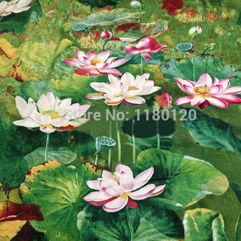 lotus pattern decorate linen Print Fabric lotus pond style skirt clothing material 50cm*140cm
lotus pattern decorate linen Print Fabric lotus pond style skirt clothing material 50cm*140cm