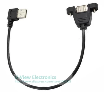 Left Angled 90 Degree USB 2.0 A Male Connector to Female Extension Cable With Panel Mount Hole 25CM/Free Shipping/10PCS
Left Angled 90 Degree USB 2.0 A Male Connector to Female Extension Cable With Panel Mount Hole 25CM/Free Shipping/10PCS