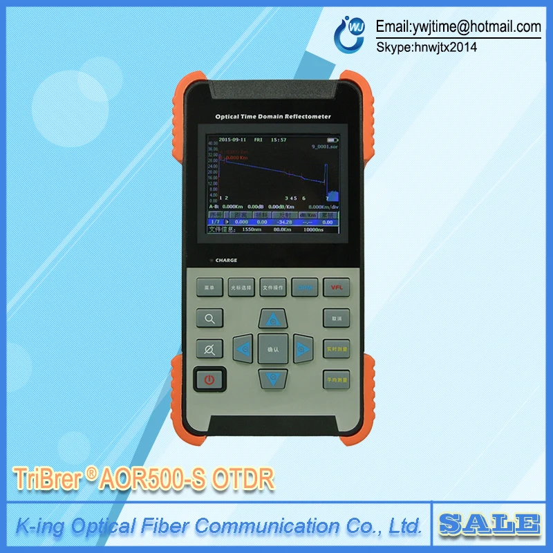 Tribrer OTDR Optical Time Domain Reflectometer AOR500S Optical Fiber Finder FTTH Fiber Breakpoint Tester+1mW VFL
Tribrer OTDR Optical Time Domain Reflectometer AOR500S Optical Fiber Finder FTTH Fiber Breakpoint Tester+1mW VFL