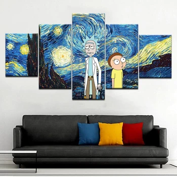 Van Gogh The Starry Night Canvas Pictures Wall Art Animated Rick And Morty Child's room bedroom Decor HD Prints Cartoon Painting
Van Gogh The Starry Night Canvas Pictures Wall Art Animated Rick And Morty Child's room bedroom Decor HD Prints Cartoon Painting