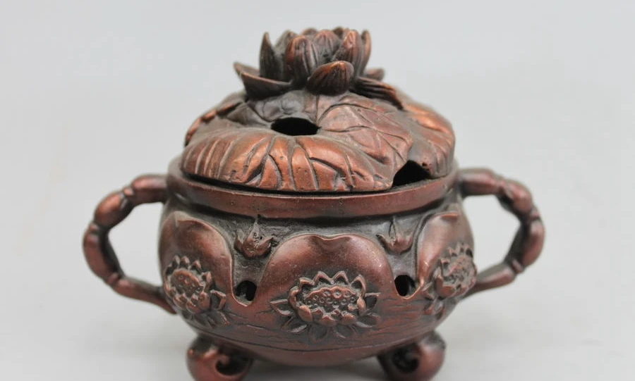 China Red Copper Bronze Buddhism Temple lotus flower Incense burner censer a 0518
China Red Copper Bronze Buddhism Temple lotus flower Incense burner censer a 0518