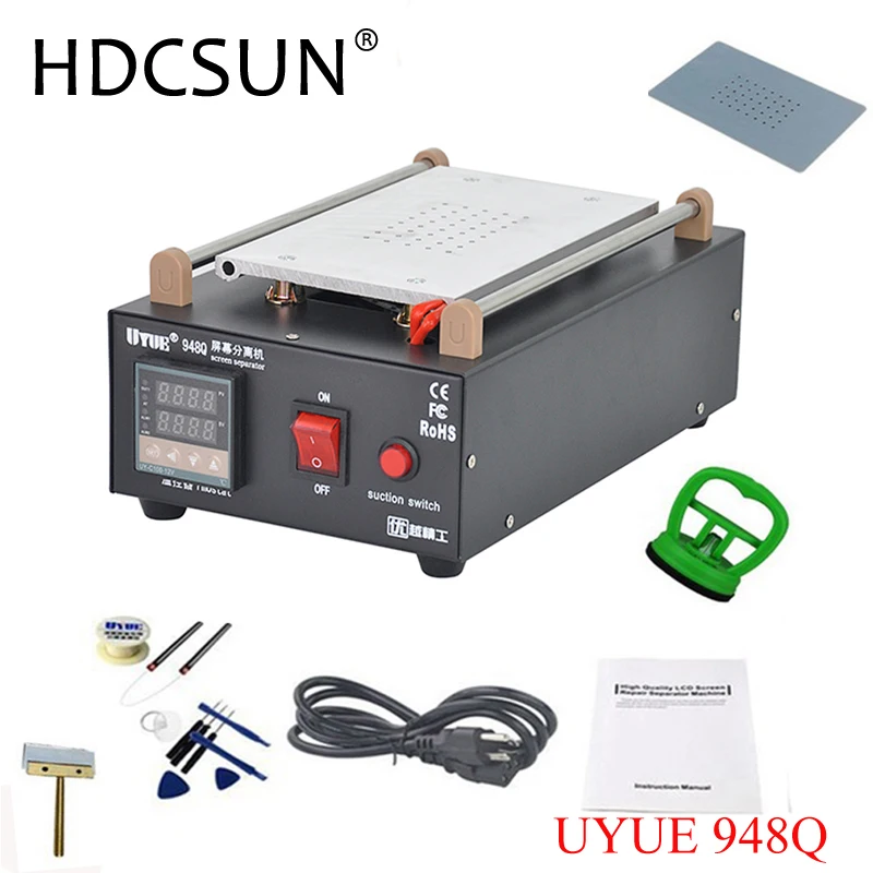 UYUE 948Q High Quality 110/220V Build-In Air Pump Vacuum LCD Screen Separator Machine Repair Machine For Phone+more Gifts
UYUE 948Q High Quality 110/220V Build-In Air Pump Vacuum LCD Screen Separator Machine Repair Machine For Phone+more Gifts