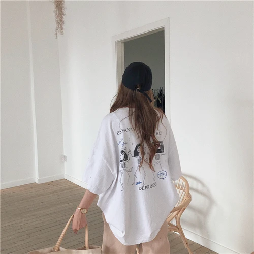 Long Design Oversize Hot Sale Basic Cotton All Match 2019 New Spring Female Character Printed Women T-shirts
Long Design Oversize Hot Sale Basic Cotton All Match 2019 New Spring Female Character Printed Women T-shirts