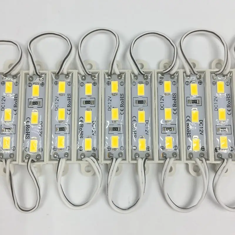 1000 шт. 5730 SMD СВЕТОДИОДНЫЙ модуль водонепроницаемый IP65 световая рекламная Лампа DC