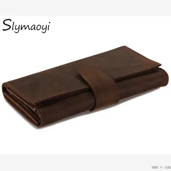Slymaoyi Genuine Crazy Horse Cowhide Leather Men Wallet Long Casual Wallet Men Purse Clutch Bag Vintage Brand Hand Bags For Men
Slymaoyi Genuine Crazy Horse Cowhide Leather Men Wallet Long Casual Wallet Men Purse Clutch Bag Vintage Brand Hand Bags For Men