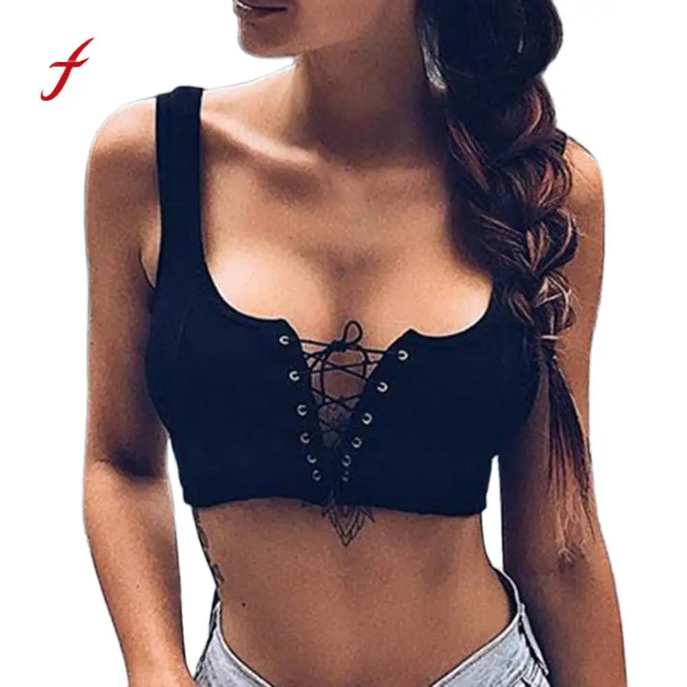 FEITONG T-Shirts For Women Sexy Strapless Solid Bandage Cross Up Sleeveless Short Tank Tops Casual Summer Vest Female 2018
FEITONG T-Shirts For Women Sexy Strapless Solid Bandage Cross Up Sleeveless Short Tank Tops Casual Summer Vest Female 2018