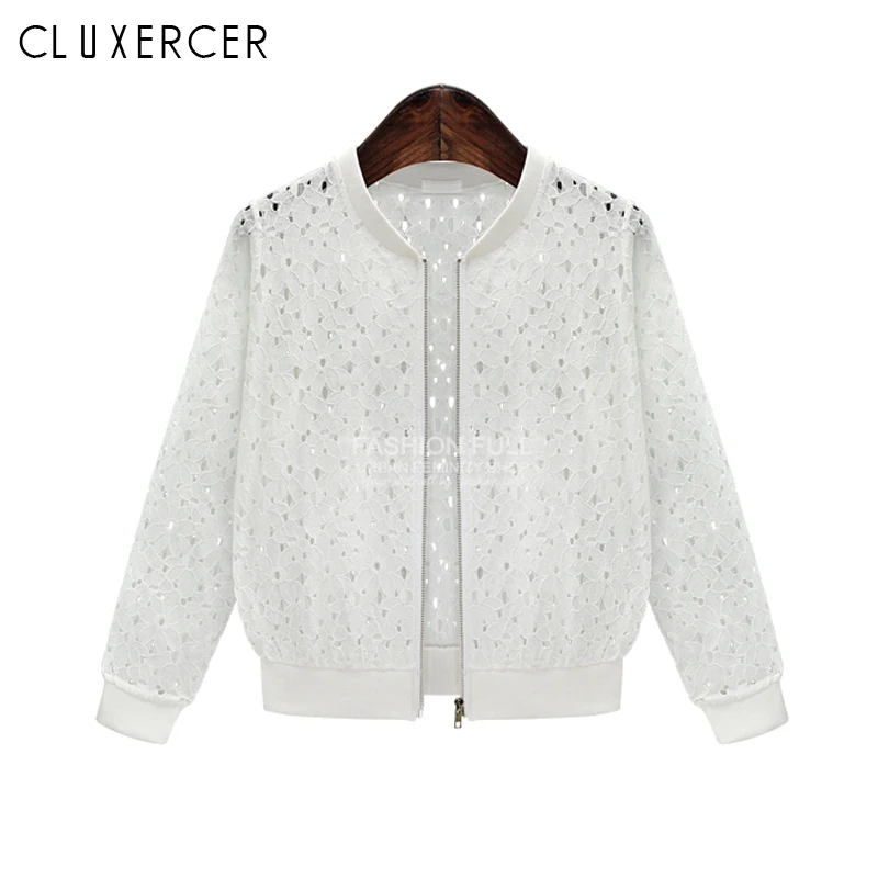 2018 Summer Women Thin Hollow out lace Jacket Plus size Long sleeve sunscreen short jacket Casual Female White Outwear coat
2018 Summer Women Thin Hollow out lace Jacket Plus size Long sleeve sunscreen short jacket Casual Female White Outwear coat