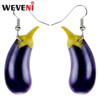 WEVENI Acrylic Sweet Eggplant Aubergine Earrings Big Long Dangle Drop Vegetable Plant Jewelry For Women Girls Brincos Party 2018
WEVENI Acrylic Sweet Eggplant Aubergine Earrings Big Long Dangle Drop Vegetable Plant Jewelry For Women Girls Brincos Party 2018