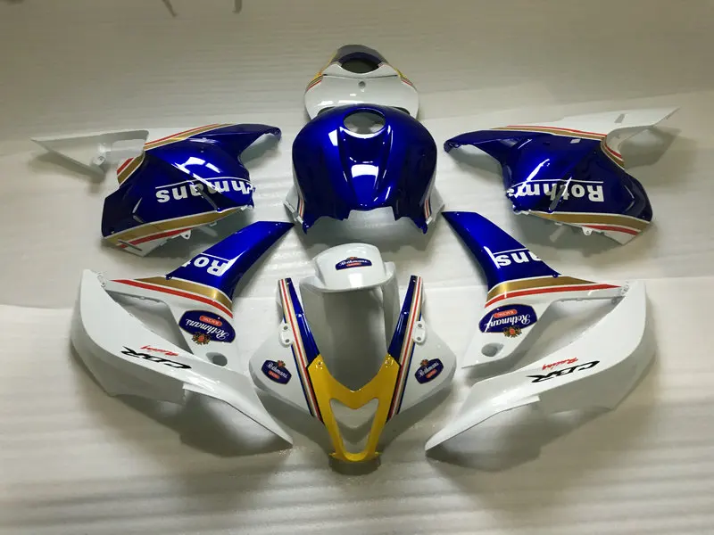 Комплект обтекателей под давлением для HONDA CBR600RR 09 10 11 12 CBR 600 RR F5 2009 2012 ABS белый синий