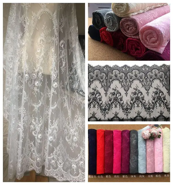 3M French Eyelash Lace Fabric 150cm White Black Diy Exquisite Lace Embroidery Clothes Wedding Dress Accessories RS49
3M French Eyelash Lace Fabric 150cm White Black Diy Exquisite Lace Embroidery Clothes Wedding Dress Accessories RS49