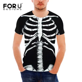 FORUDESIGNS Cool Body Bone Printing T Shirt for Men Fashion Male Tops Summer Short Sleeve Streetwear T Shirts Camisa Masculina
FORUDESIGNS Cool Body Bone Printing T Shirt for Men Fashion Male Tops Summer Short Sleeve Streetwear T Shirts Camisa Masculina
