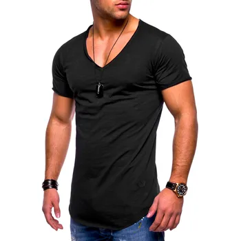 2019 Summer Men T-shirt V-neck Casual Short-sleeved Solid Color Cotton Thin Tshirt
2019 Summer Men T-shirt V-neck Casual Short-sleeved Solid Color Cotton Thin Tshirt