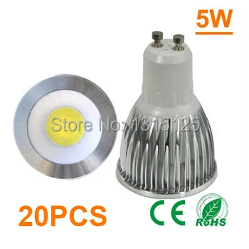 20PCS/Lot 5W High power led Spotlight COB GU10 led Spotlight warm/cool white replace the 65w Halogen lamp +Free shipping
20PCS/Lot 5W High power led Spotlight COB GU10 led Spotlight warm/cool white replace the 65w Halogen lamp +Free shipping
