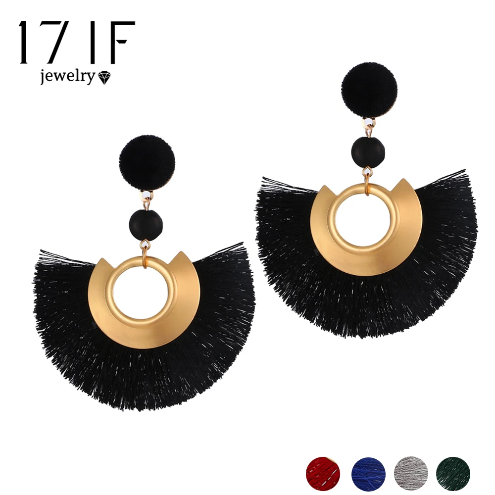 17IF Bohemian Big Tassel Drop Earrings For Women Lady Female Fringe Handmade Brincos Statement Fashion Woman Earrings Jewelry
17IF Bohemian Big Tassel Drop Earrings For Women Lady Female Fringe Handmade Brincos Statement Fashion Woman Earrings Jewelry