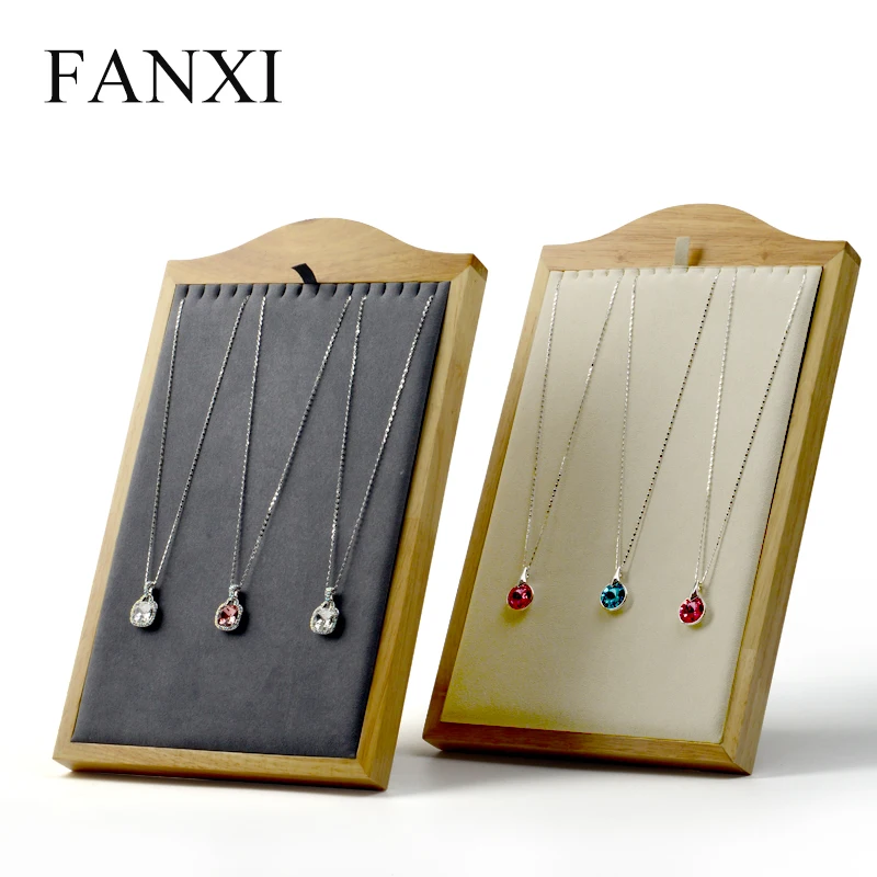 FANXI New Solid Wooden Jewelry Display Stand Necklace/Pendant Holder Shelf with Microfiber Internal for Showcase Organizer
FANXI New Solid Wooden Jewelry Display Stand Necklace/Pendant Holder Shelf with Microfiber Internal for Showcase Organizer