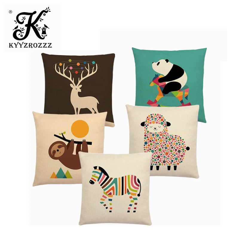 Cute Cartoon Animals Interesting Deer Panda Sheep Bulldog Chameleon Sloth Panda Elk Colourful Cushion Cover Sofa Pillow Case
Cute Cartoon Animals Interesting Deer Panda Sheep Bulldog Chameleon Sloth Panda Elk Colourful Cushion Cover Sofa Pillow Case