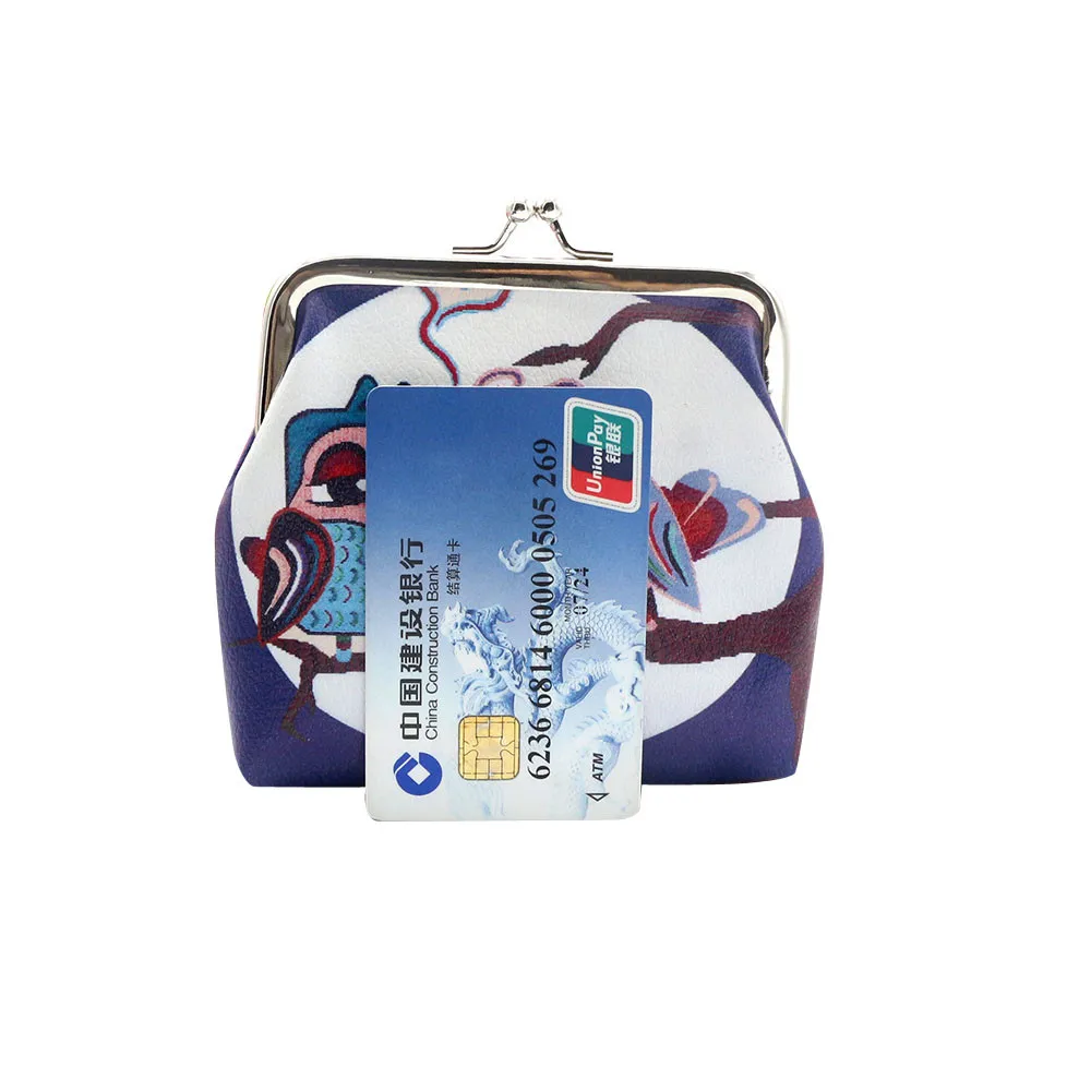Женский кошелек с совой милый для карт монет женский прекрасный клатч сумочка