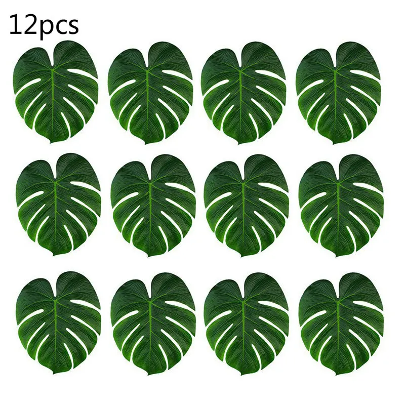 12pcs Artificial Tropical Palm Leaves for Hawaiian Luau Theme Party Decorations Home garden decoration Placemat
12pcs Artificial Tropical Palm Leaves for Hawaiian Luau Theme Party Decorations Home garden decoration Placemat