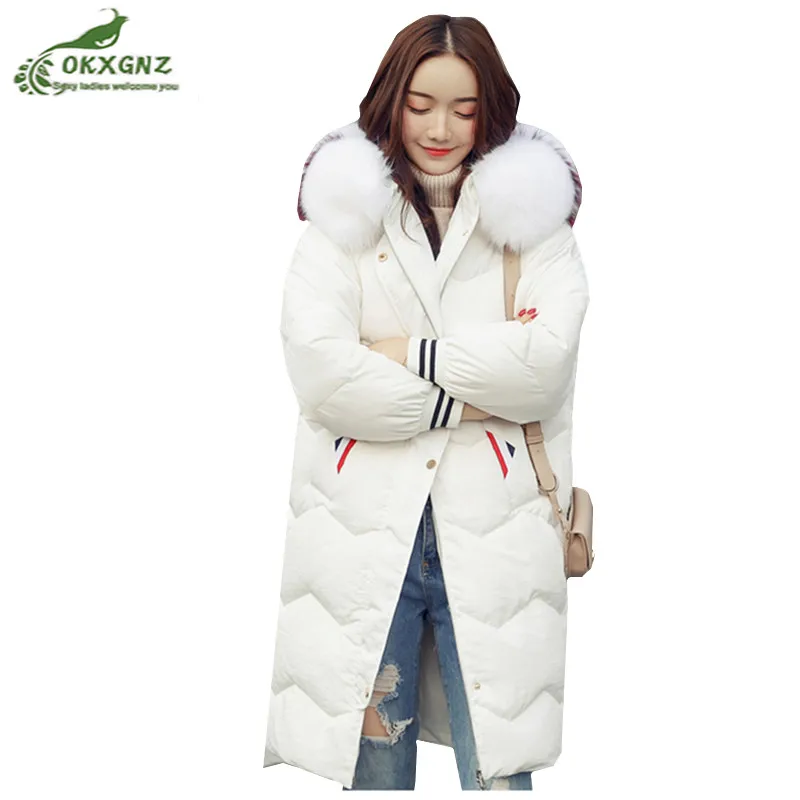 White duck down jacket female 2018 big fur collar winter women's down jacket loose coat Parkas large size thickening cotton coat
White duck down jacket female 2018 big fur collar winter women's down jacket loose coat Parkas large size thickening cotton coat