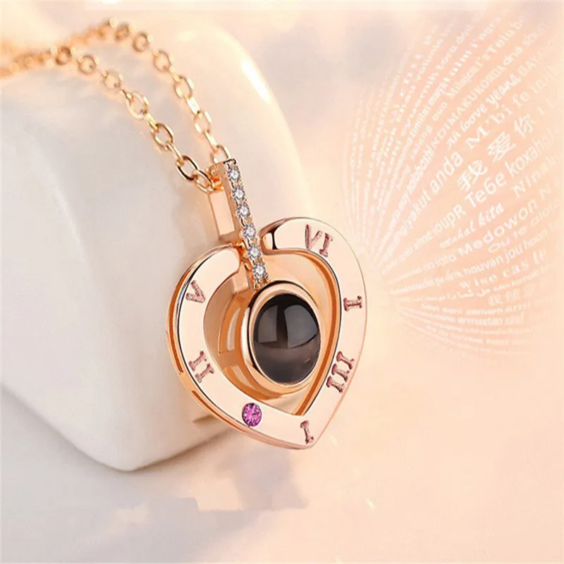Projection pendant necklace sterling silver 100 languages I love you Love romantic love memory his girlfriend a birthday present
Projection pendant necklace sterling silver 100 languages I love you Love romantic love memory his girlfriend a birthday present