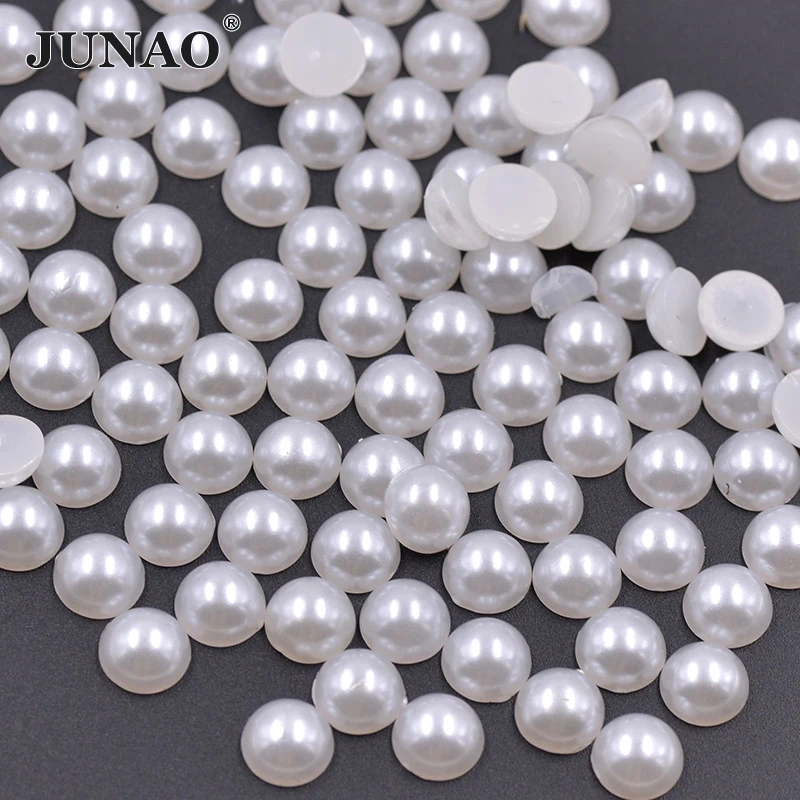 JUNAO 2 4 6 8 10 14 18 20mm White Pearl Beads Plastic Half Round Pearl Applique Flat Back Non Sewing Scrapbook Beads For Jewelry
JUNAO 2 4 6 8 10 14 18 20mm White Pearl Beads Plastic Half Round Pearl Applique Flat Back Non Sewing Scrapbook Beads For Jewelry