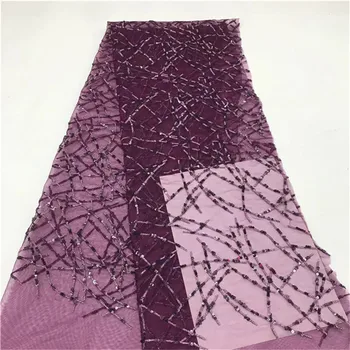 2018 high quality French Nigerian sequins net lace,African tulle mesh sequence lace fabric for party dress 5yards/lot purple
2018 high quality French Nigerian sequins net lace,African tulle mesh sequence lace fabric for party dress 5yards/lot purple
