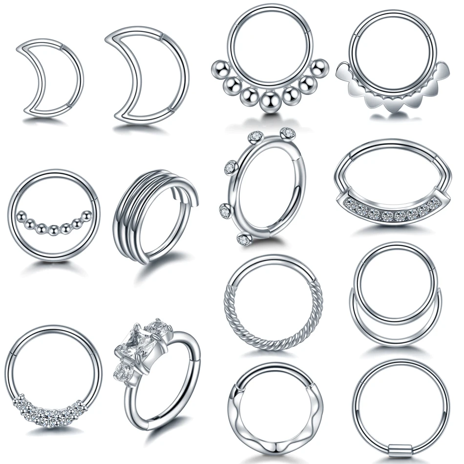 1PC Steel Segment Nose Hoop Piercing Daith Helix Rook Piercing Ear Septum Clicker Rings Tragus Cartilage Labret Piercing Jewelry
1PC Steel Segment Nose Hoop Piercing Daith Helix Rook Piercing Ear Septum Clicker Rings Tragus Cartilage Labret Piercing Jewelry