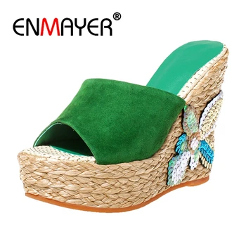 ENMAYER Casual Classics Slip-On Wedges Shoes for Women Plataformas Mujer Sandalias Open Toe Heels Size 34-39 ZYL2727
ENMAYER Casual Classics Slip-On Wedges Shoes for Women Plataformas Mujer Sandalias Open Toe Heels Size 34-39 ZYL2727