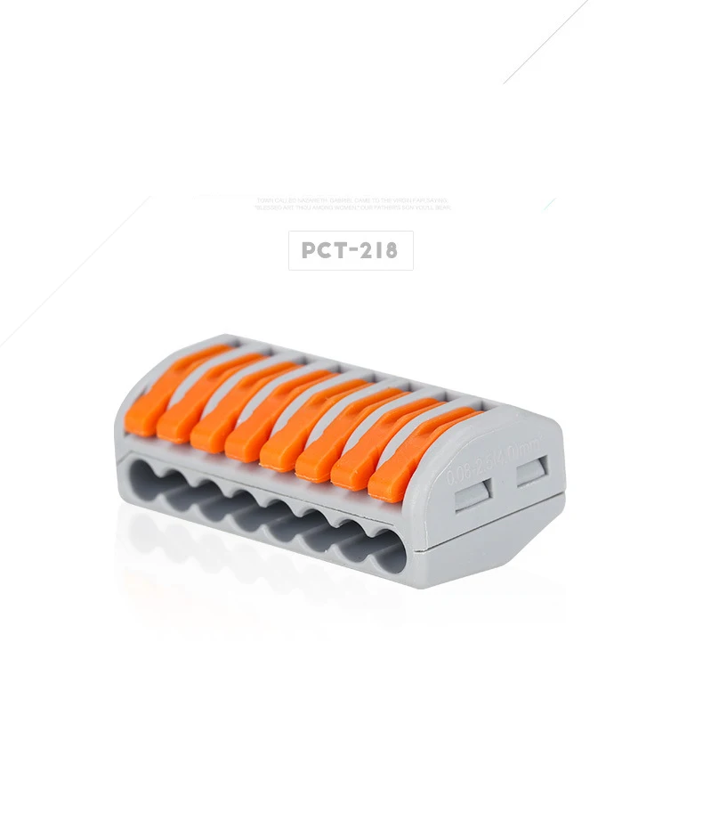 10pcs 8pin WAGO222-418 PCT-218 type Universal Compact Wire Connector Conductor Terminal Block 0.08-2.5million square
10pcs 8pin WAGO222-418 PCT-218 type Universal Compact Wire Connector Conductor Terminal Block 0.08-2.5million square