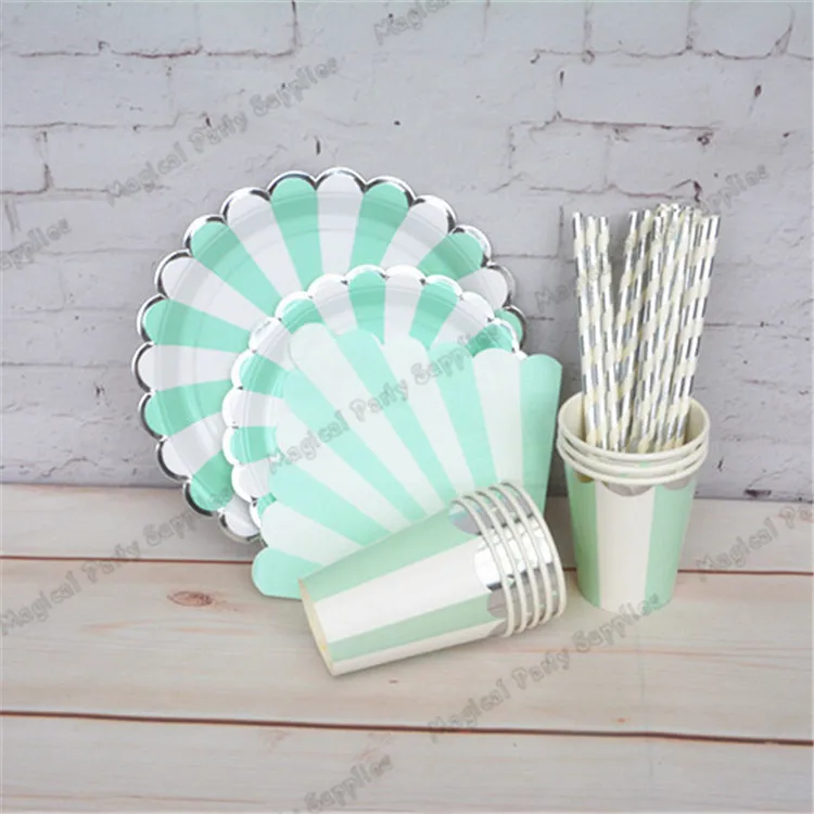 8 Sets Mint Blue and Silver Foil Tableware Paper Dessert Dishes Plates Cups Napkins Baby Shower Birthday Bridal Wedding Decor
8 Sets Mint Blue and Silver Foil Tableware Paper Dessert Dishes Plates Cups Napkins Baby Shower Birthday Bridal Wedding Decor