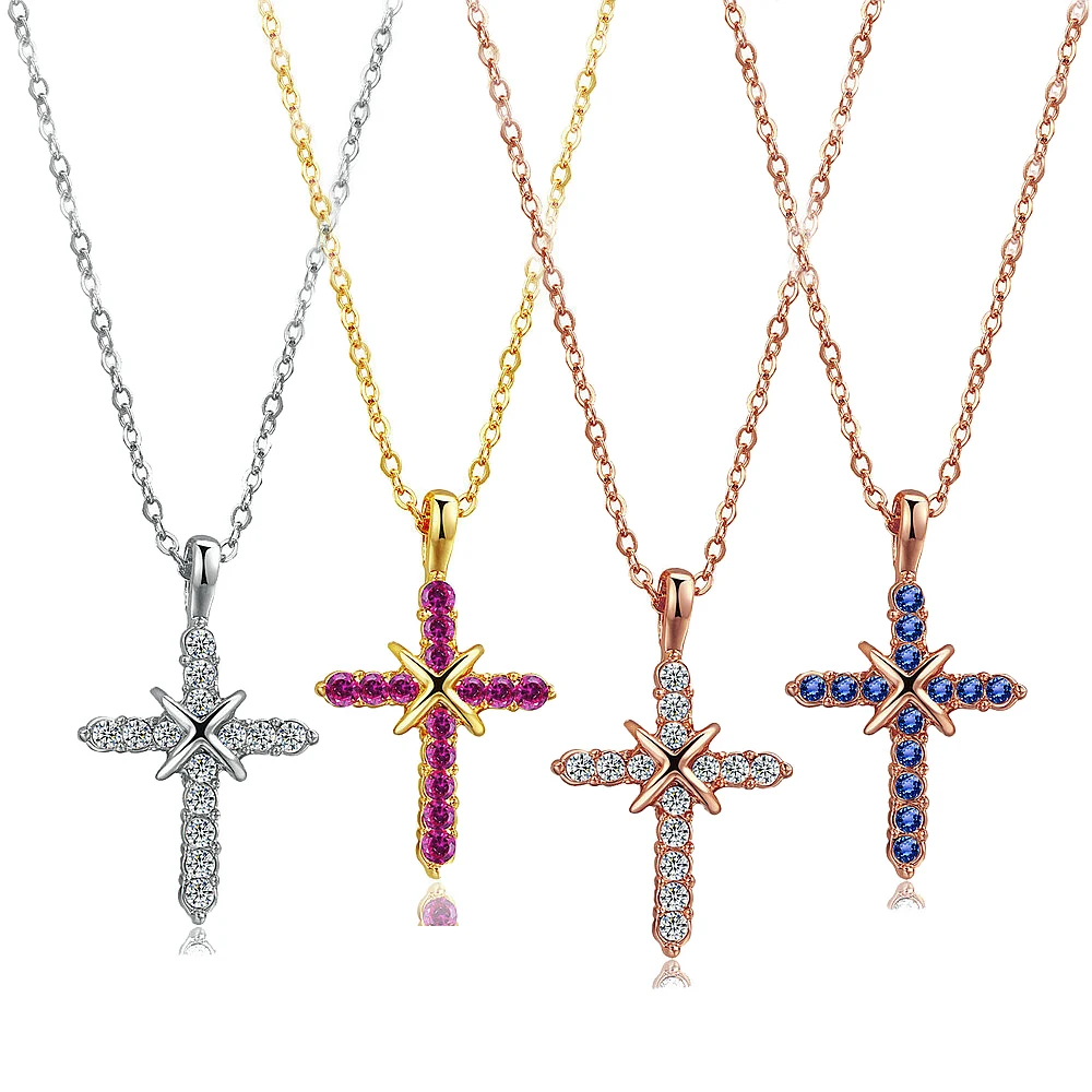 Silver Plated Necklace Charms Jewelry For Women Girls Wedding Fashion Cross CZ Crystal Zircon Necklaces & Pendants Love Gift
Silver Plated Necklace Charms Jewelry For Women Girls Wedding Fashion Cross CZ Crystal Zircon Necklaces & Pendants Love Gift