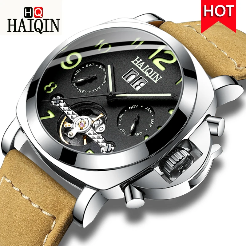 HAIQIN Men's Watches Watch Men New Luxury Brand Fashion Men Mechanical Watch Sports Waterproof Leather Clock Automatic Calendar
HAIQIN Men's Watches Watch Men New Luxury Brand Fashion Men Mechanical Watch Sports Waterproof Leather Clock Automatic Calendar
