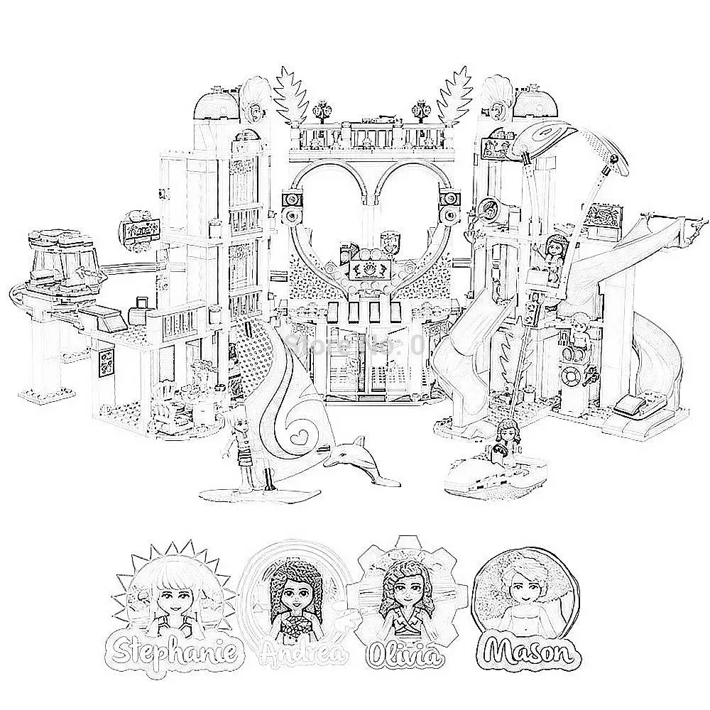 1039PCS LELE 37086 Friends Hotel Compatible 41347 Hospital Heartlake City Resort Set 4figures Building Block Brick Toys For Girl 
1039PCS LELE 37086 Friends Hotel Compatible 41347 Hospital Heartlake City Resort Set 4figures Building Block Brick Toys For Girl