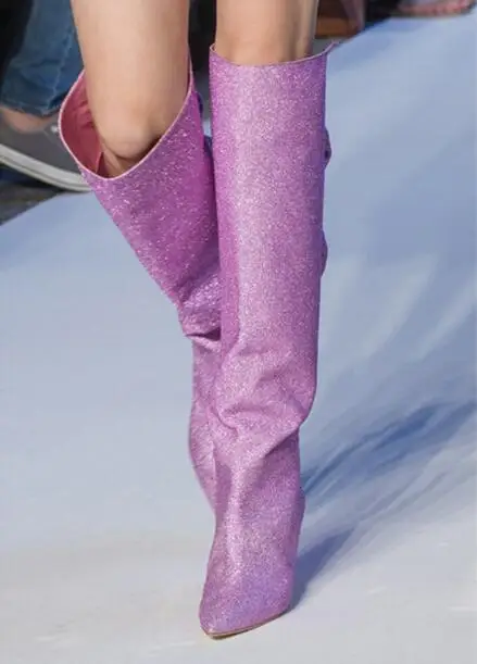 Top Fashion Women Brand Bling Bling Sequins Butterfly Knot Bow Ties Back Pointed Toe Zip Side 80 mm Knee High Long Boots Lady
Top Fashion Women Brand Bling Bling Sequins Butterfly Knot Bow Ties Back Pointed Toe Zip Side 80 mm Knee High Long Boots Lady