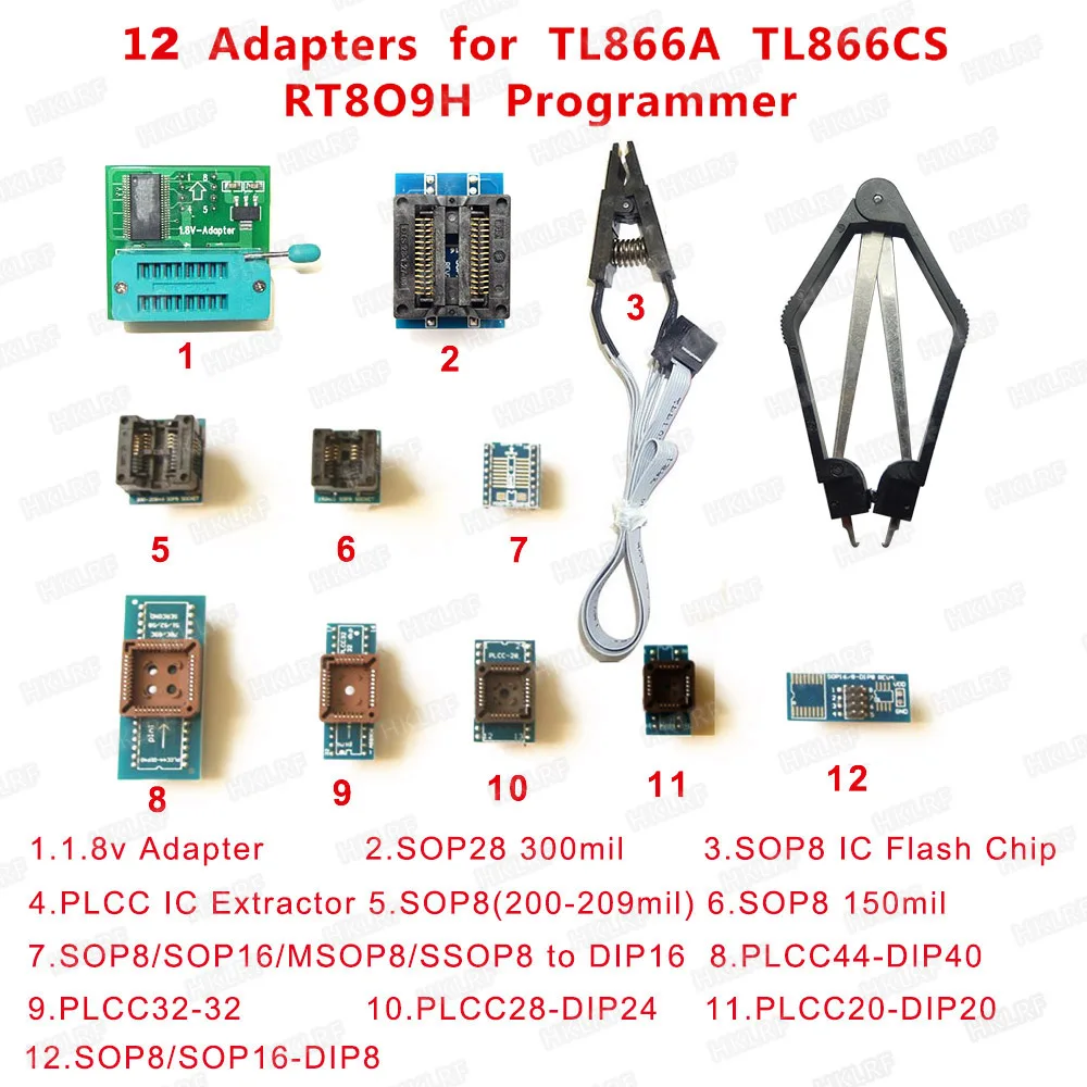 1.8V SOP28 SOP8 PLCC44 32 28 20 IC Extractor 12 Programmer Adapters Sockets for TL866CS TL866A EZP2010 RT809F RT809H Programer
1.8V SOP28 SOP8 PLCC44 32 28 20 IC Extractor 12 Programmer Adapters Sockets for TL866CS TL866A EZP2010 RT809F RT809H Programer