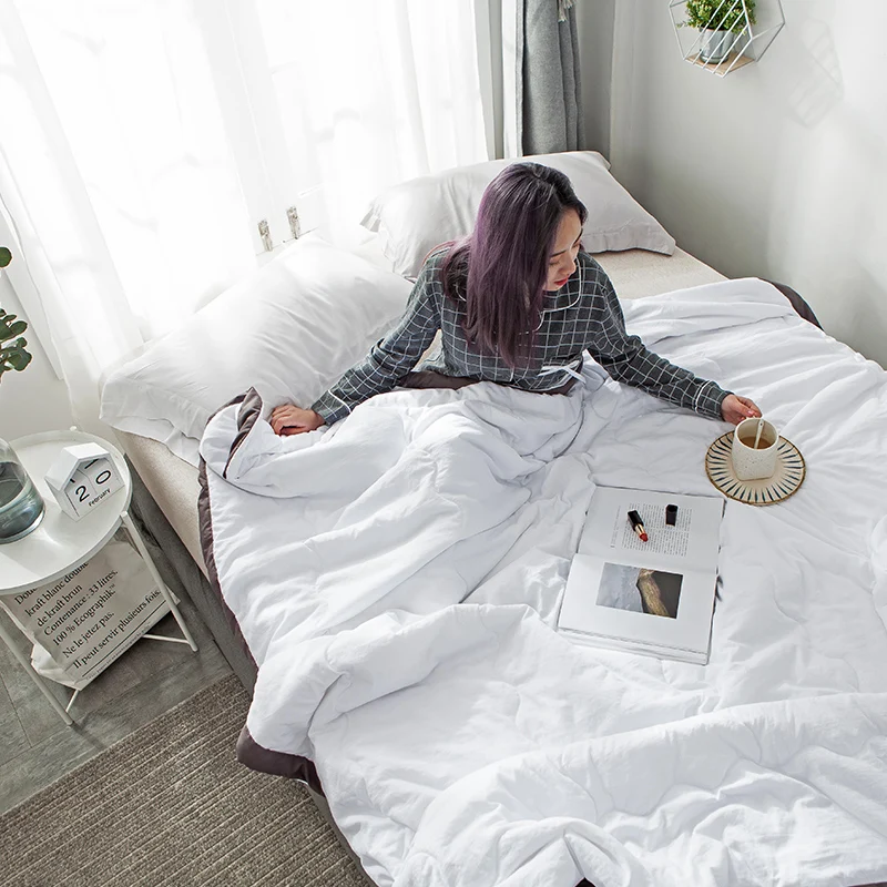 Washed Cotton One Piece Summer Quilt Comforter Thin Air Condition Blanket White Pink Yellow Home Use Soft
Washed Cotton One Piece Summer Quilt Comforter Thin Air Condition Blanket White Pink Yellow Home Use Soft