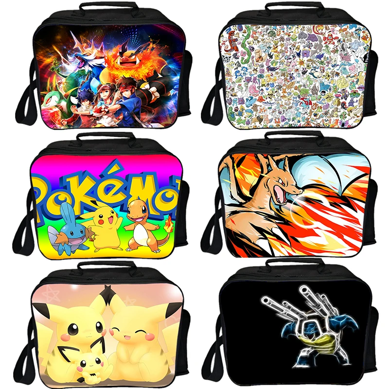 

Student Worker Pokemon Pikachu Lunch Bag Eevee Men Women Boys Girls Lunch Storage Beautiful Children New Thermal Insulated Box