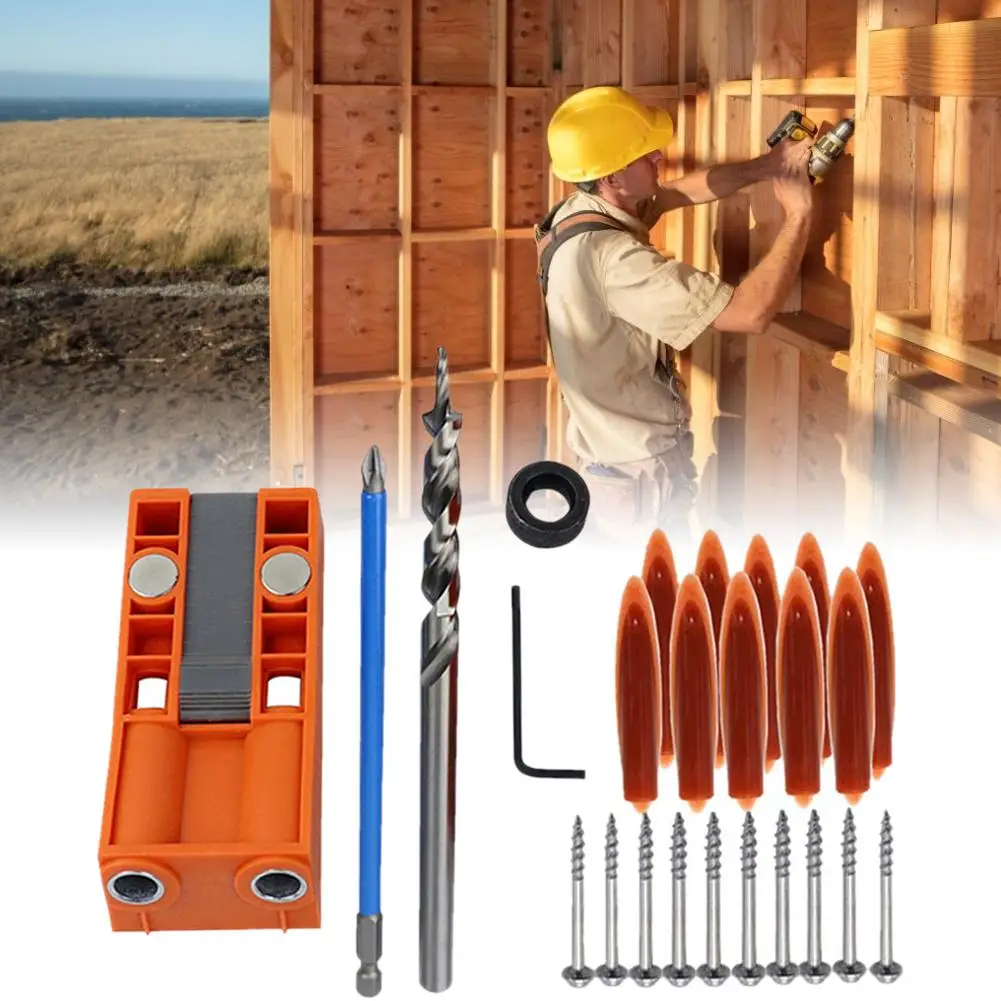 25PCS Woodworking Oblique Hole Locator Tool Drill Set 9.5mm ABS Plastic With Magnetic Adjustable Punch
25PCS Woodworking Oblique Hole Locator Tool Drill Set 9.5mm ABS Plastic With Magnetic Adjustable Punch