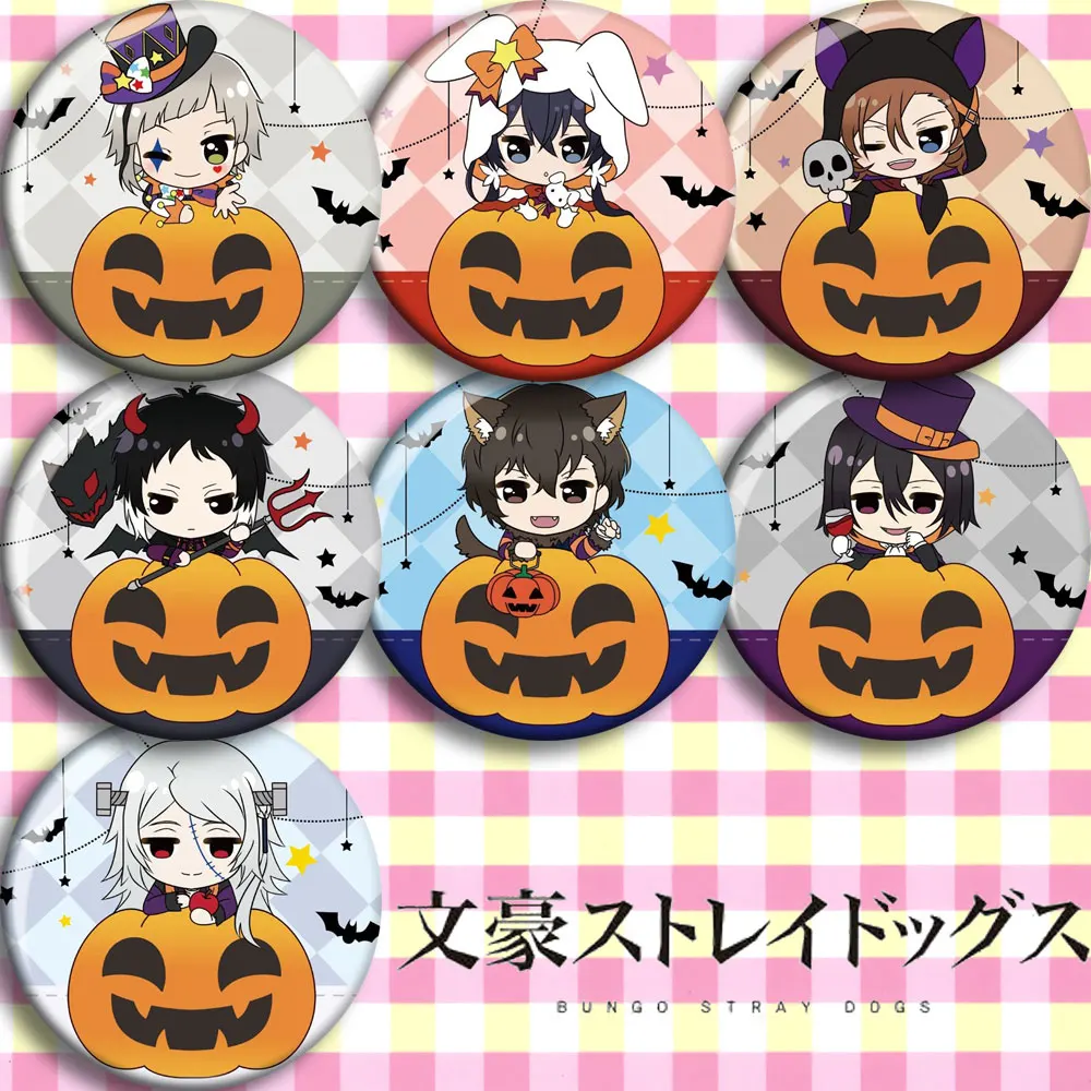 58mm Round Acrylic Bungo Stray Dogs Literary Stray Dogs Atsushi Dazai Osamu badge brooch Halloween Ver.
58mm Round Acrylic Bungo Stray Dogs Literary Stray Dogs Atsushi Dazai Osamu badge brooch Halloween Ver.