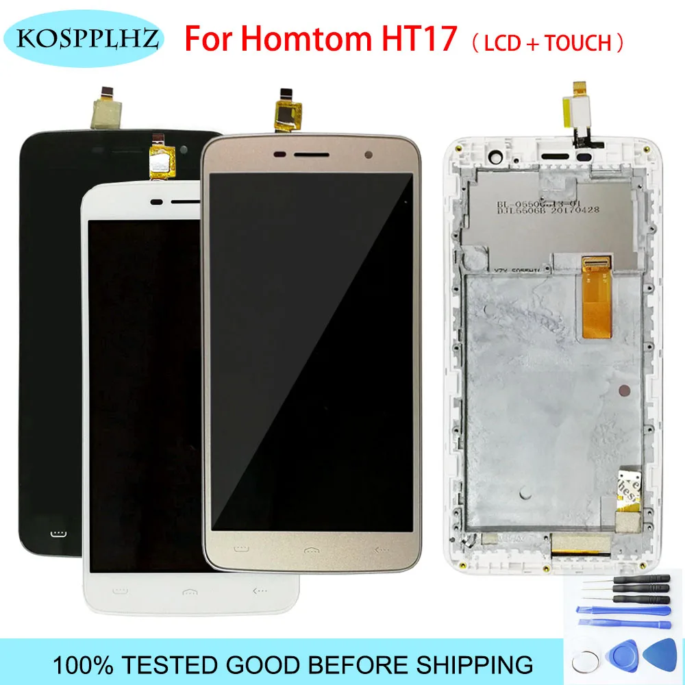 KOSPPLHZ Original For Homtom HT17 / HT17 Pro LCD Display + Touch Screen Digitizer Assembly+ Frame +Tools
KOSPPLHZ Original For Homtom HT17 / HT17 Pro LCD Display + Touch Screen Digitizer Assembly+ Frame +Tools