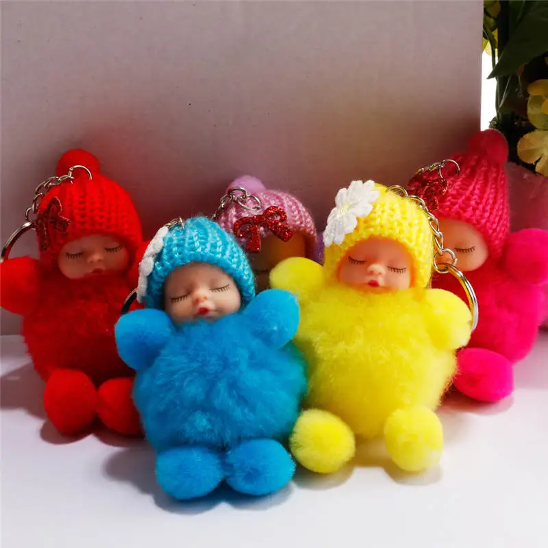Cute Sleeping Doll Baby Bowtie Fluffy Pompom Fur Plush Doll Keychain Key Ring Sleeping baby doll
Cute Sleeping Doll Baby Bowtie Fluffy Pompom Fur Plush Doll Keychain Key Ring Sleeping baby doll