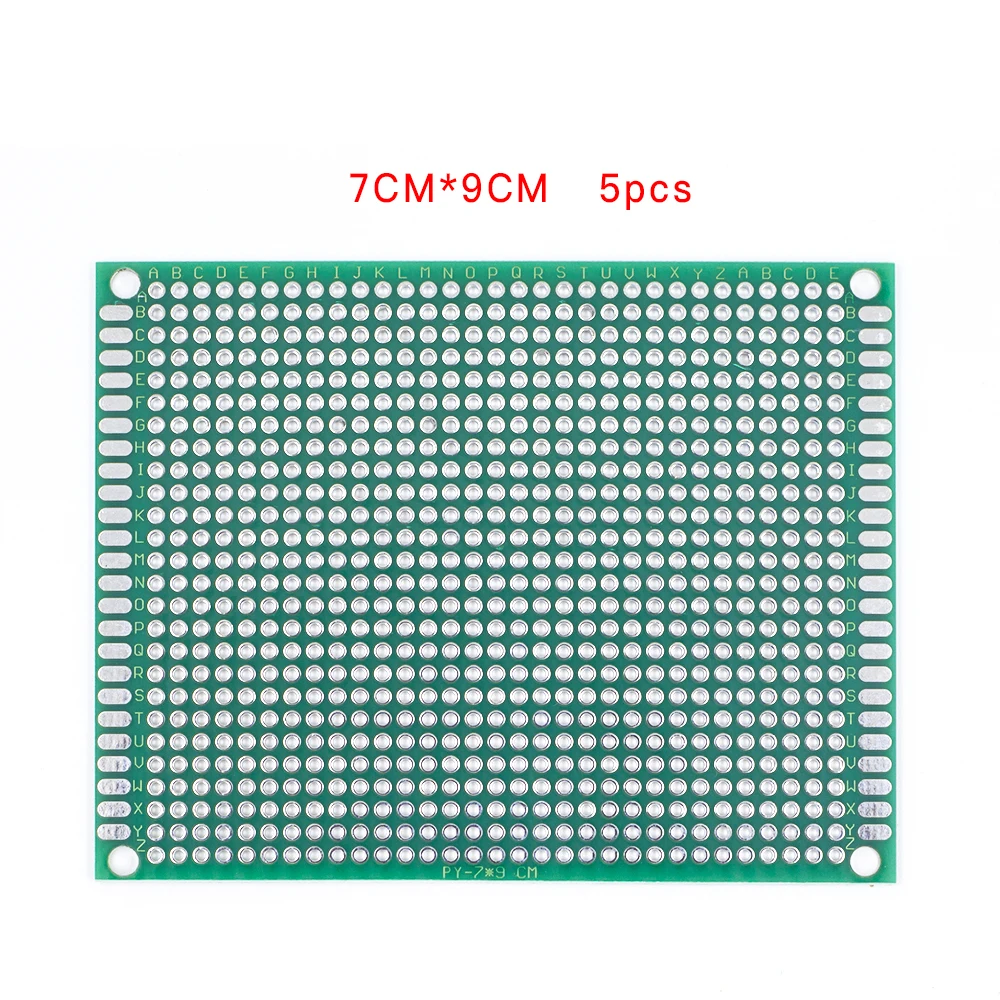 5pcs/lot 7x9 Double Side Copper Prototype PCB Universal Board Experimental Development Plate | Электронные компоненты и