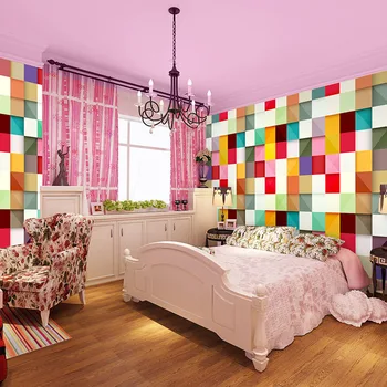 5D/8D Colorful Plaid Lattice 3D Photo Mural Wallpaper for Kids Room 3d Wall Mural Wall paper 3d Papel Murals Home Decor
5D/8D Colorful Plaid Lattice 3D Photo Mural Wallpaper for Kids Room 3d Wall Mural Wall paper 3d Papel Murals Home Decor
