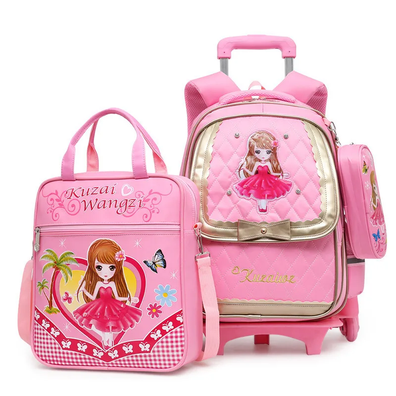 3PCS/SETS Princess Backpack Waterproof Children School Bags for 1-5 grade Girls Trolley Backpack Kids Detachable Wheeled Bag
3PCS/SETS Princess Backpack Waterproof Children School Bags for 1-5 grade Girls Trolley Backpack Kids Detachable Wheeled Bag