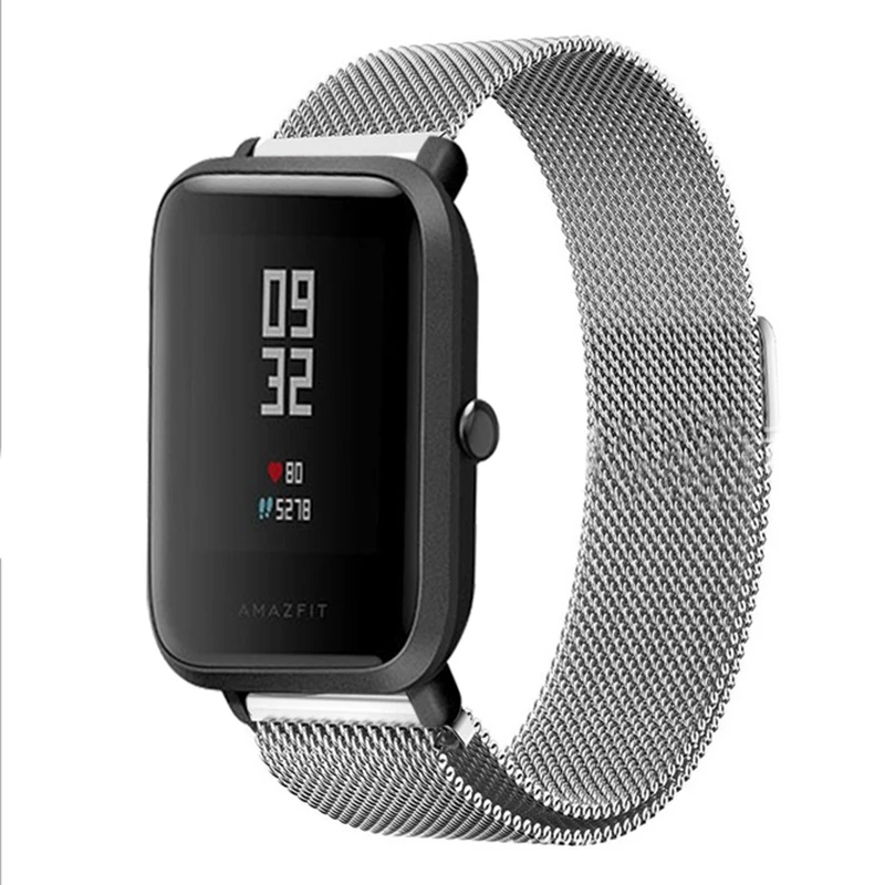 Ollivan Milanese Magnetic Metal Strap For Xiaomi Huami Amazfit Bip BIT PACE Lite Youth Replacement Stainless Steel Watchband (10)