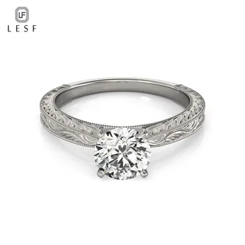 LESF Carved 925 Silver 1 ct Round Cut Engagement Ring Trendy Jewelry Brand Wedding Rings for Women Support wholesale
LESF Carved 925 Silver 1 ct Round Cut Engagement Ring Trendy Jewelry Brand Wedding Rings for Women Support wholesale