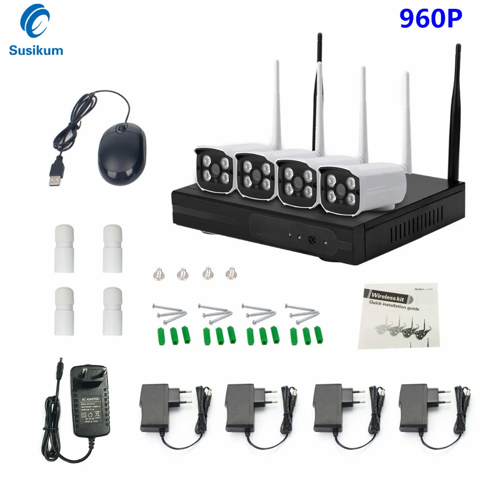 4CH NVR CCTV Camera System 960P Outdoor P2P Wifi IP Security Camera Set Video Surveillance Kit
4CH NVR CCTV Camera System 960P Outdoor P2P Wifi IP Security Camera Set Video Surveillance Kit